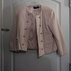Sexy blush pink cream color blazer